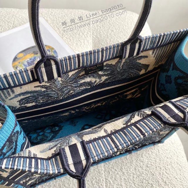 Dior女包 迪奧book tote棕櫚樹小號托特包 Dior刺繡購物袋  dfk1766